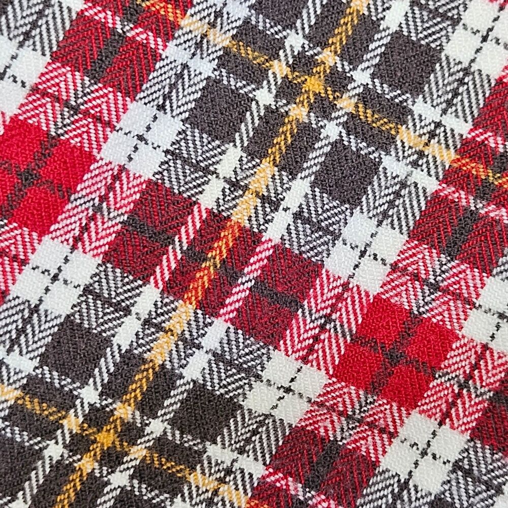 Eddie Bauer Relaxed Fit Flannel Shirt Size L Red Black Plaid Button Down Collar - Picture 5 of 9